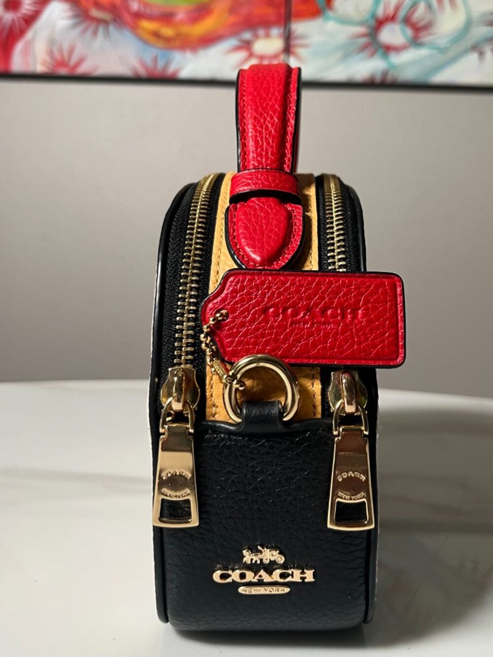 Coach Disney x Keith Haring Mickey Mouse Serena Satchel Crossbody C6976 NWOT - Picture 4 of 16